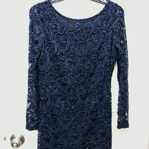 Scoop back lace dress